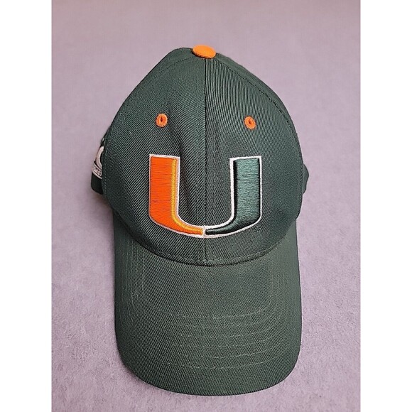 Top of the World Other - Miami Hurricanes Hat‎ Tip Of Worls Strapback Green Wool Blend Embroidered ACC *